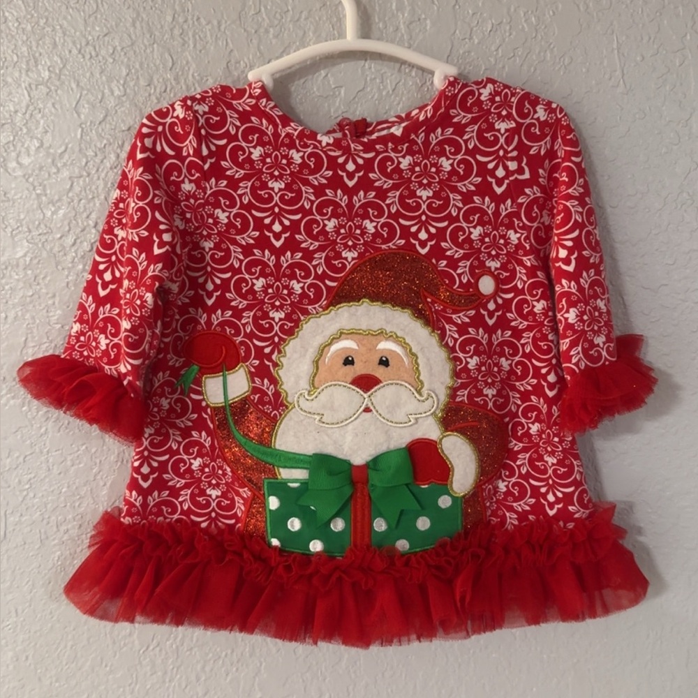 Rare Editions Red Santa Top with Matching Leggings